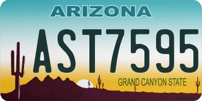 AZ license plate AST7595