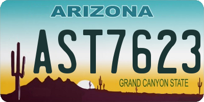 AZ license plate AST7623
