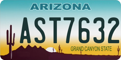 AZ license plate AST7632