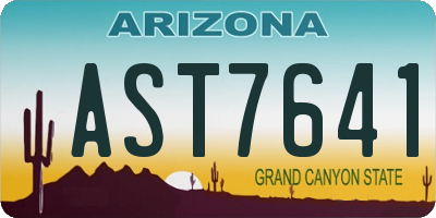 AZ license plate AST7641