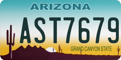 AZ license plate AST7679
