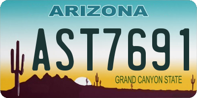 AZ license plate AST7691