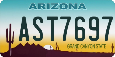 AZ license plate AST7697
