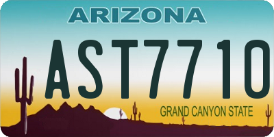 AZ license plate AST7710