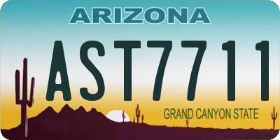 AZ license plate AST7711