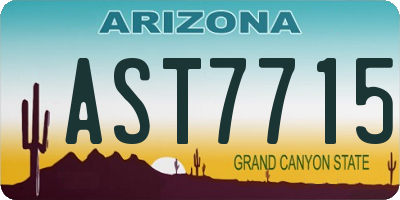 AZ license plate AST7715