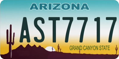 AZ license plate AST7717