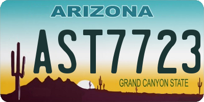 AZ license plate AST7723