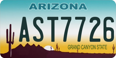 AZ license plate AST7726
