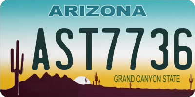 AZ license plate AST7736