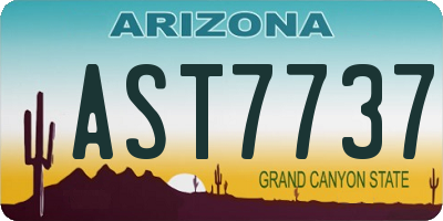 AZ license plate AST7737