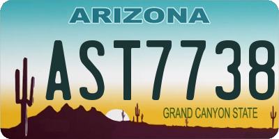 AZ license plate AST7738