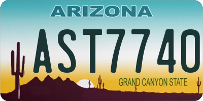 AZ license plate AST7740