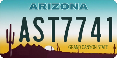 AZ license plate AST7741