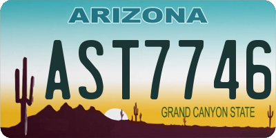 AZ license plate AST7746