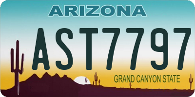 AZ license plate AST7797
