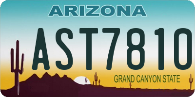 AZ license plate AST7810
