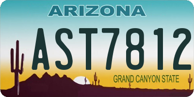 AZ license plate AST7812