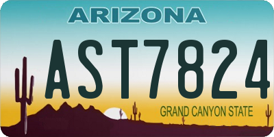 AZ license plate AST7824