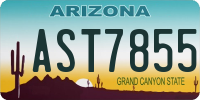 AZ license plate AST7855