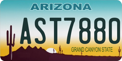 AZ license plate AST7880