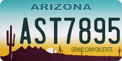 AZ license plate AST7895