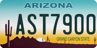 AZ license plate AST7900