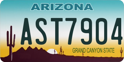 AZ license plate AST7904
