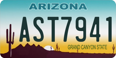 AZ license plate AST7941