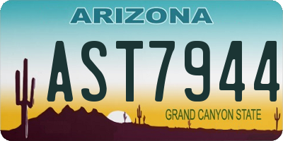 AZ license plate AST7944