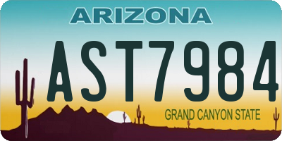 AZ license plate AST7984