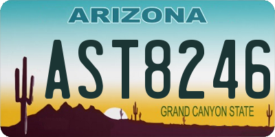 AZ license plate AST8246