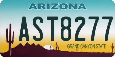 AZ license plate AST8277