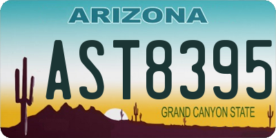 AZ license plate AST8395