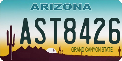 AZ license plate AST8426