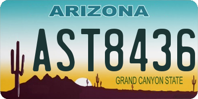 AZ license plate AST8436