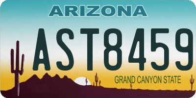 AZ license plate AST8459