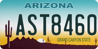 AZ license plate AST8460