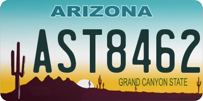 AZ license plate AST8462