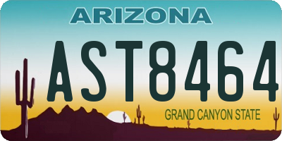 AZ license plate AST8464