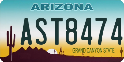AZ license plate AST8474