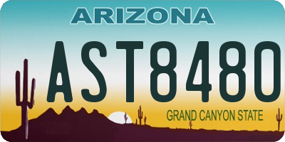 AZ license plate AST8480