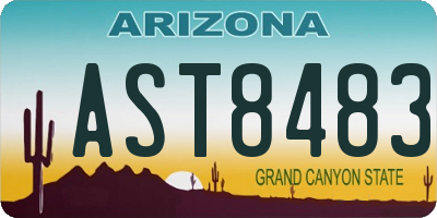 AZ license plate AST8483