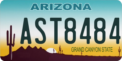 AZ license plate AST8484