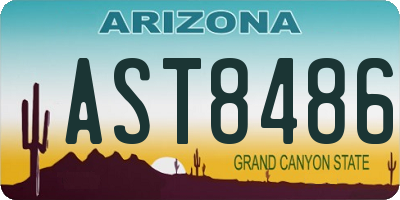 AZ license plate AST8486