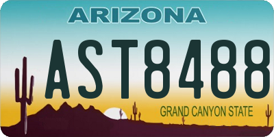 AZ license plate AST8488
