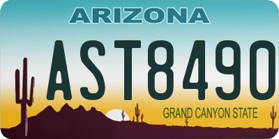 AZ license plate AST8490