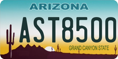 AZ license plate AST8500