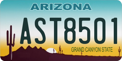 AZ license plate AST8501