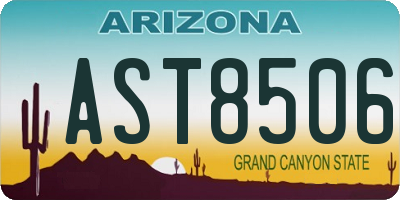 AZ license plate AST8506